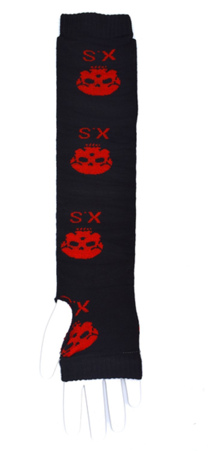 Arm warmer skull red and black
