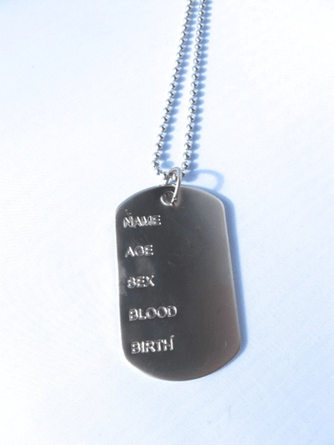 Dog Tag Necklace Silver colored