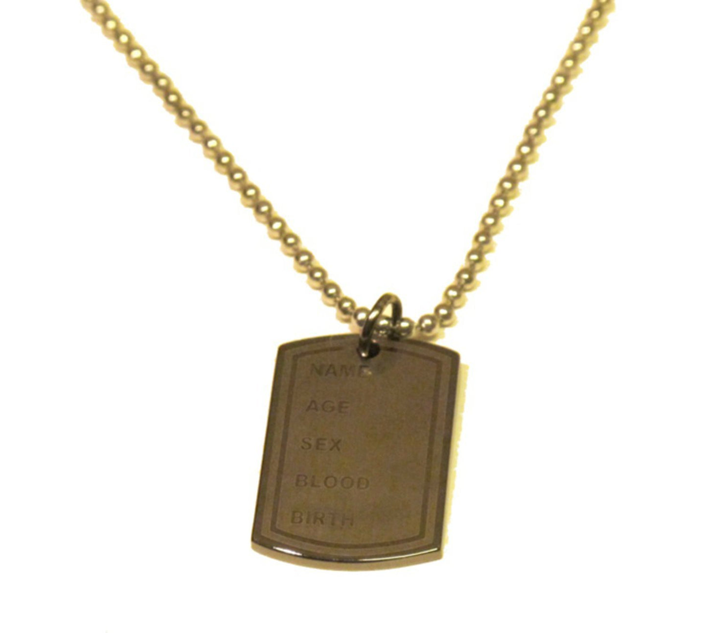 Dog Tag necklace silver colored