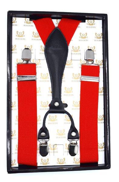 Eleganta röda hängslen