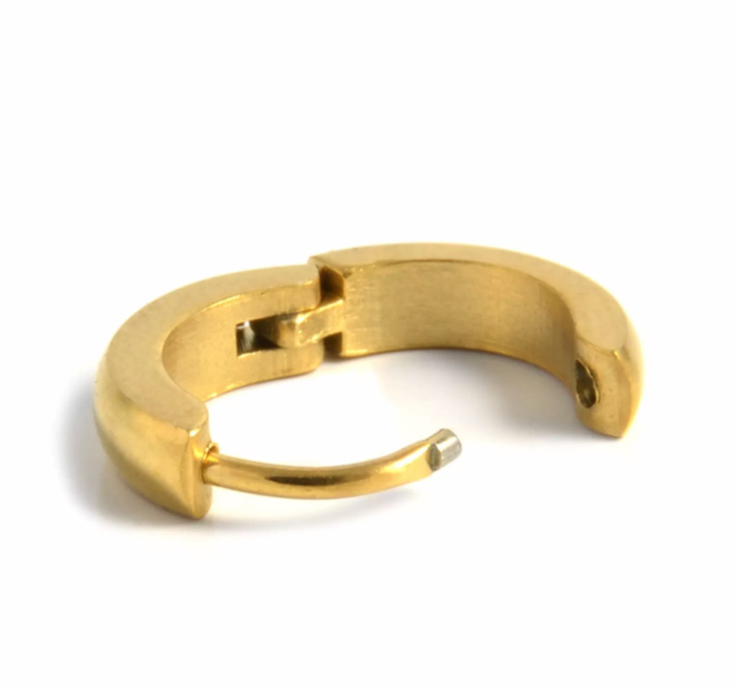 Guldfärgade stålörhängen – produktbild – Hiprock