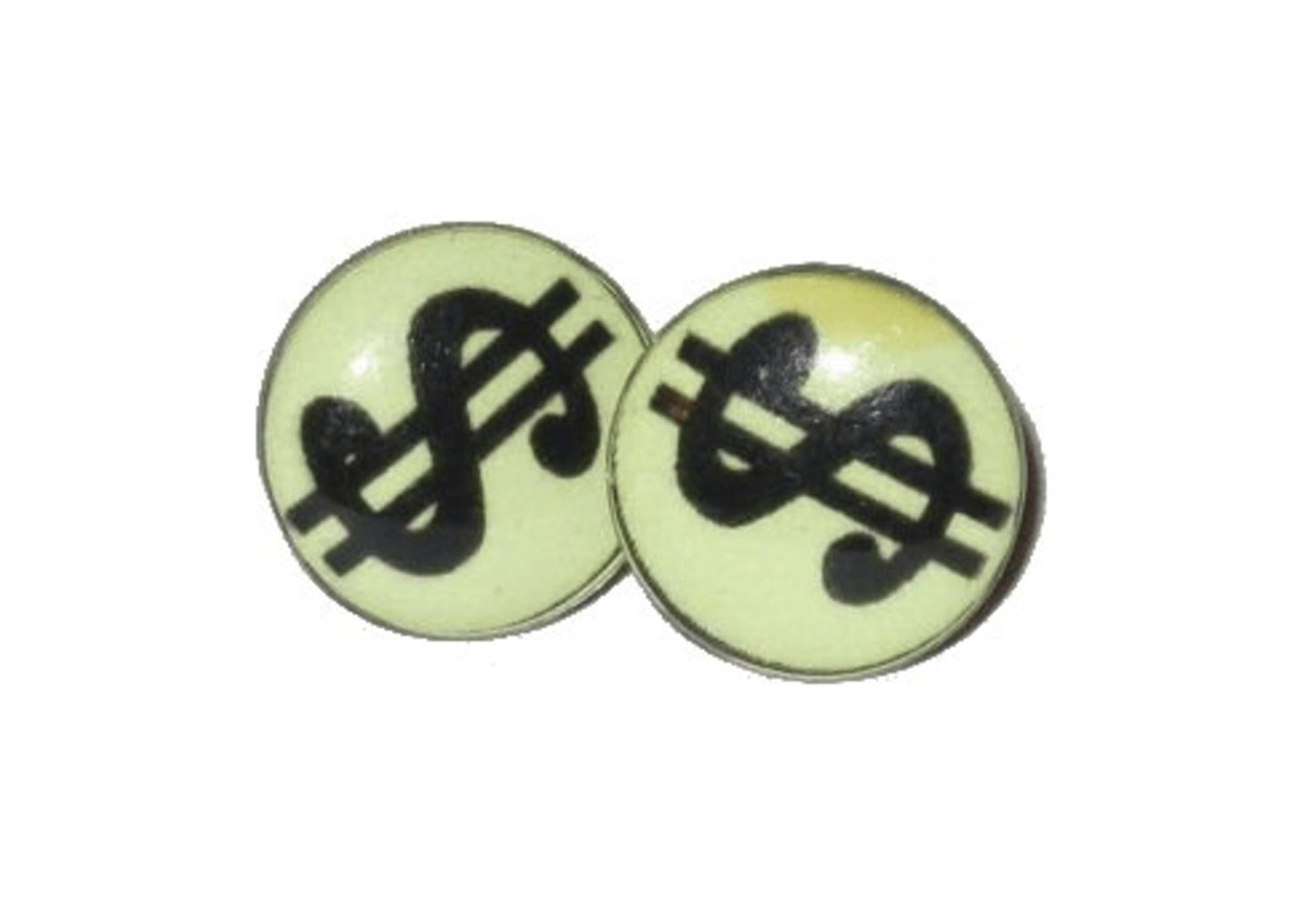 Button earring - Dollar