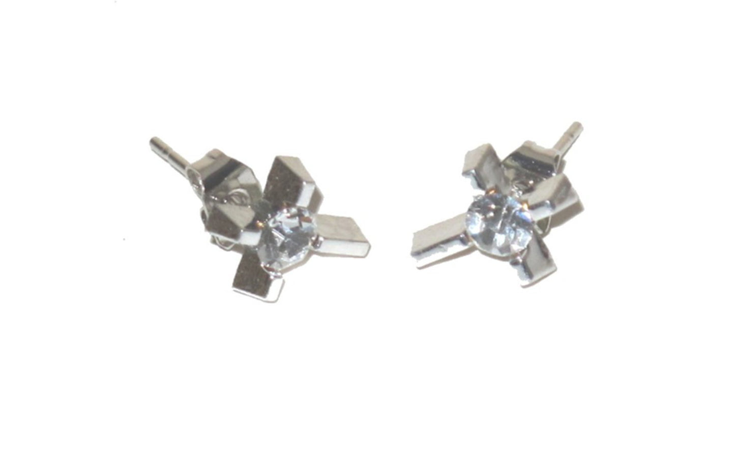 Korsörhängen med vit sten - Hiprock