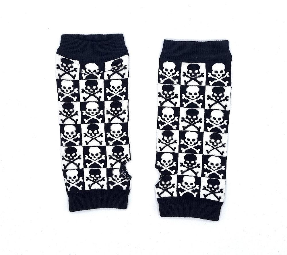 Kort armvärmare/handledsvärmare - Dödskallar