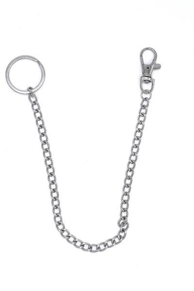 Kort silverfärgad byxkedja – produktbild – Hiprock