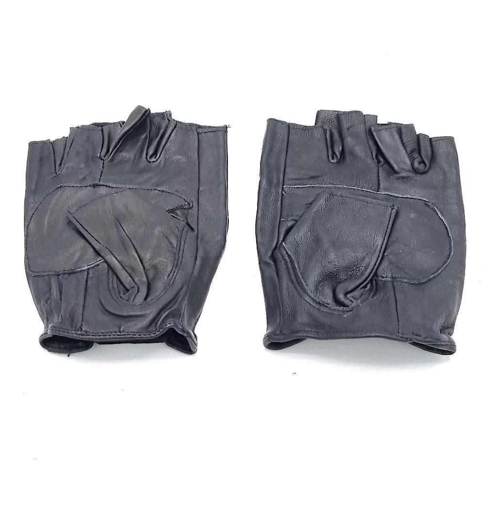 Läderhandskar med dödskalle – produktbild – Hiprock