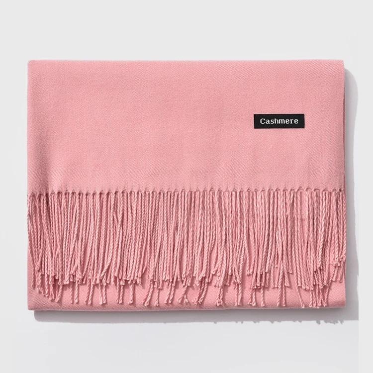 Ljusrosa/Beige sjal - Imiterad kashmirsjal – produktbild – Hiprock