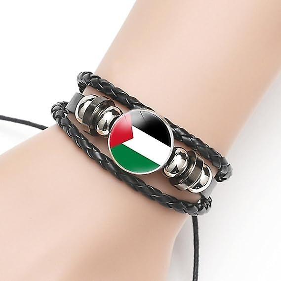 Palestine leather bracelet