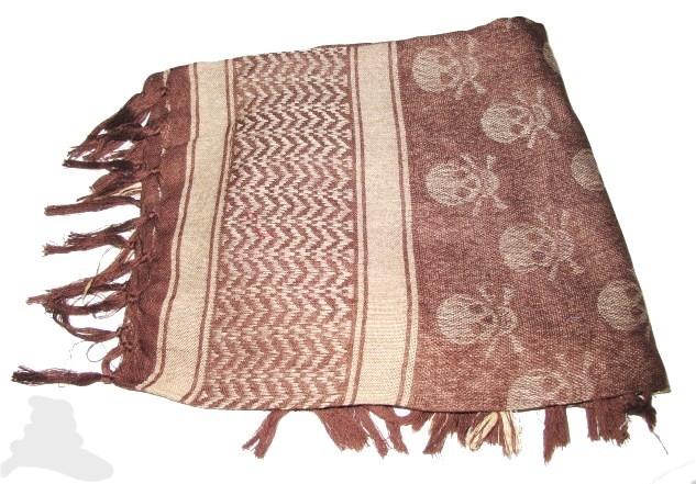 Palestine shawl - Skulls brown - scarf