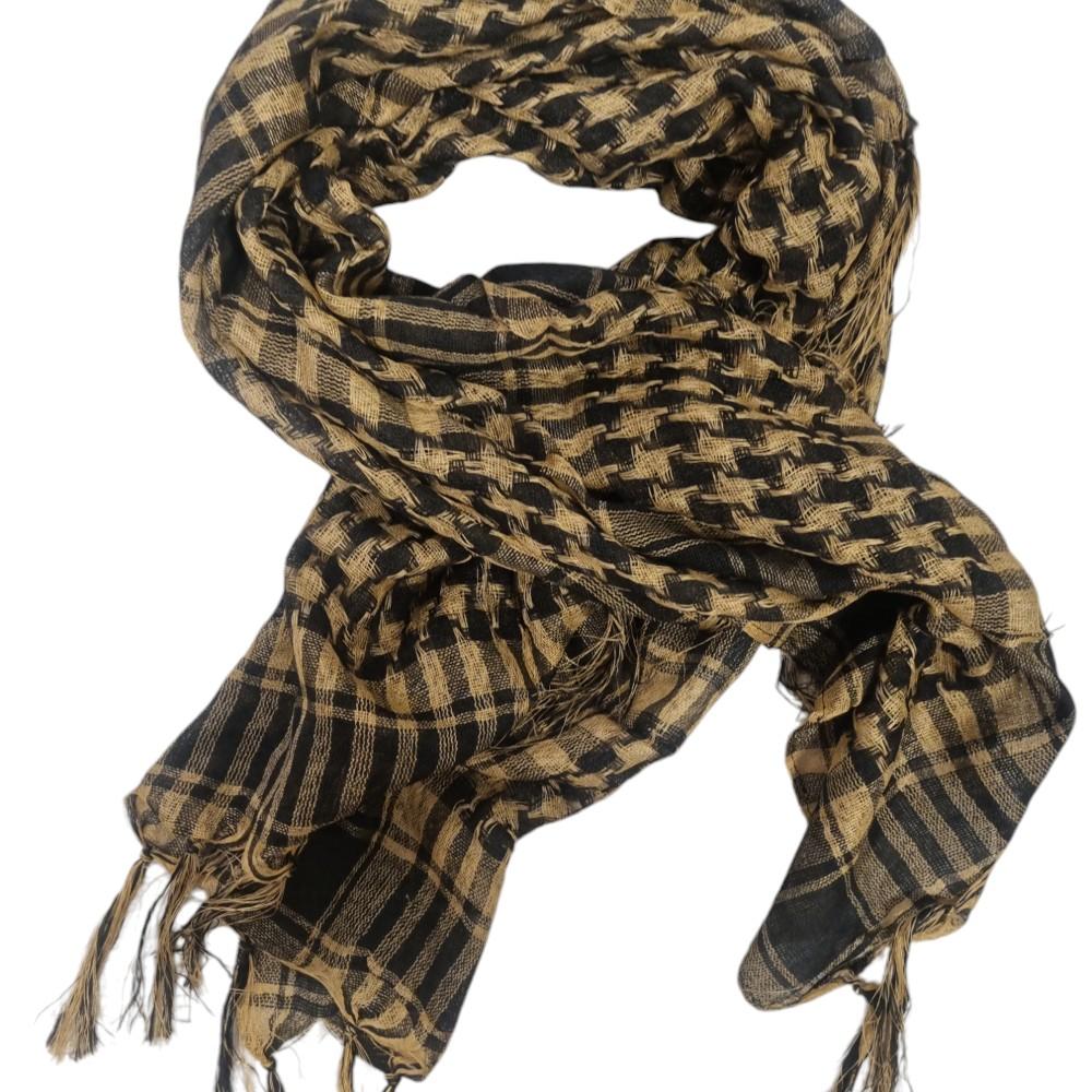 Palestine shawl - Light brown and black