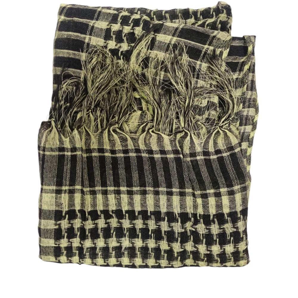 Palestinasjal keffiyeh - Neongrøn og sort - scarf – produktbild – Hiprock