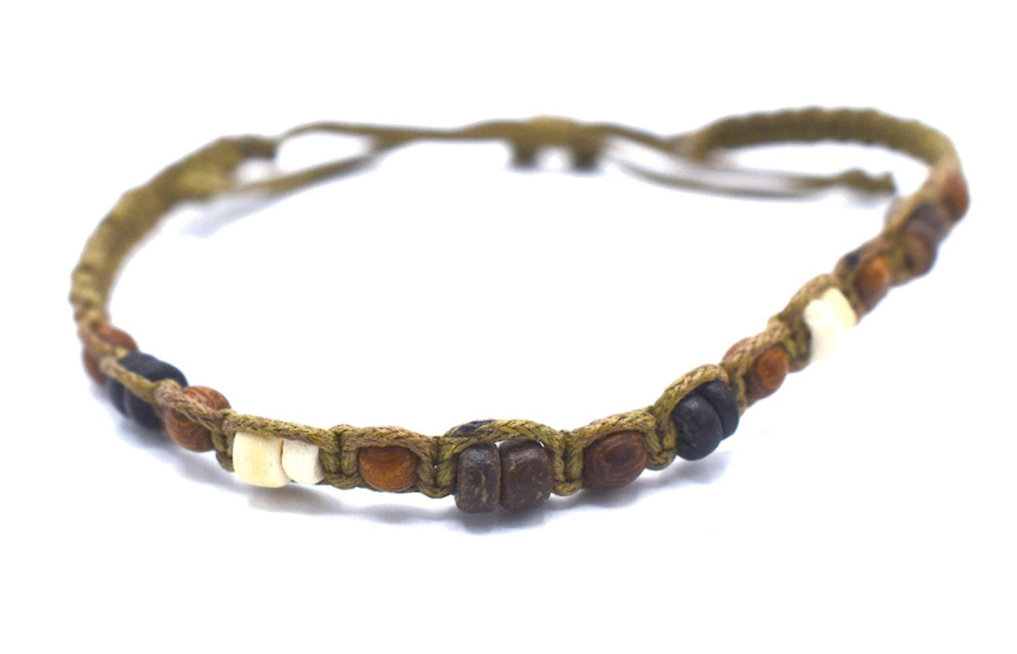 Pearl bracelet brown, white and black pearls