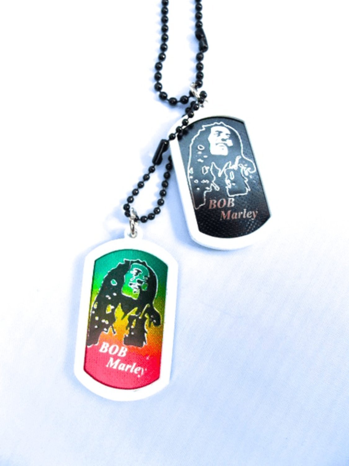 Rasta mies - Dog Tag kaulakoru valkoinen runko