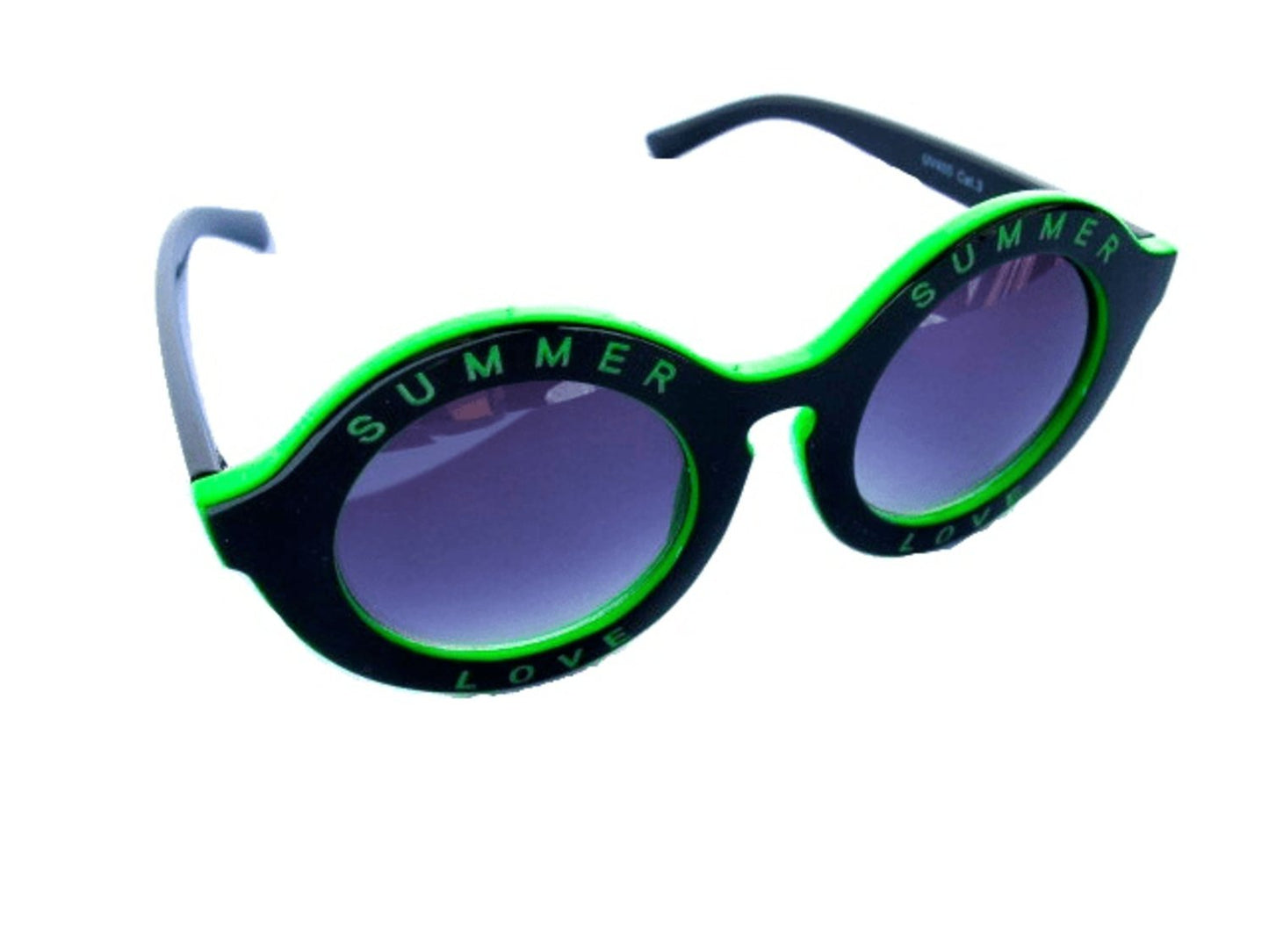 Pyöreät oranssit ja mustat aurinkolasit - PASTEL LOVE