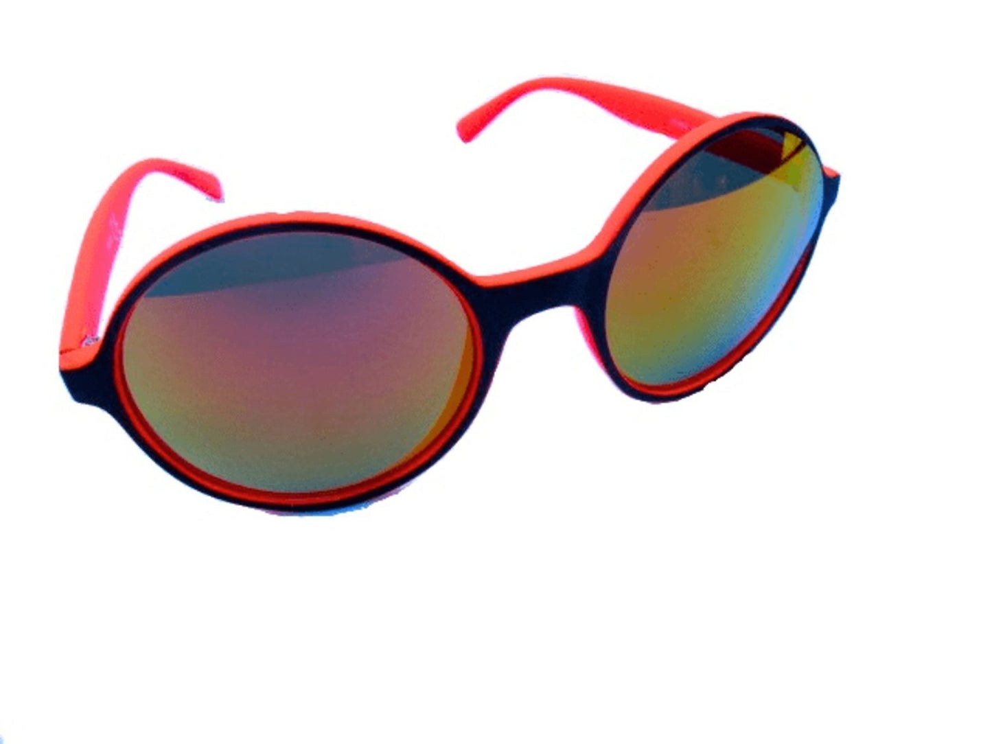 Pyöreät oranssit mustat aurinkolasit