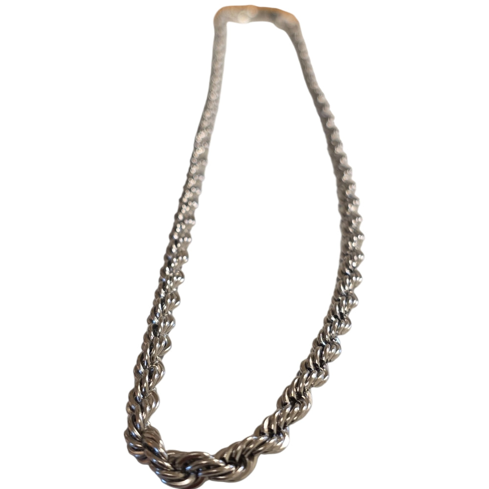 Silverfärgad kedja i rostfritt stål – 70 cm