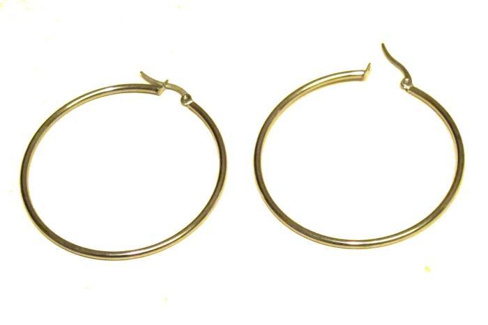 Stora ringörhängen - silverfärgade – produktbild – Hiprock