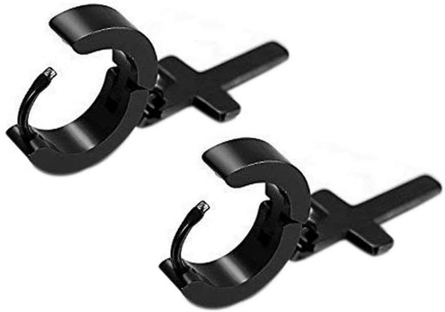 Svarta Kors örhängen ring – produktbild – Hiprock