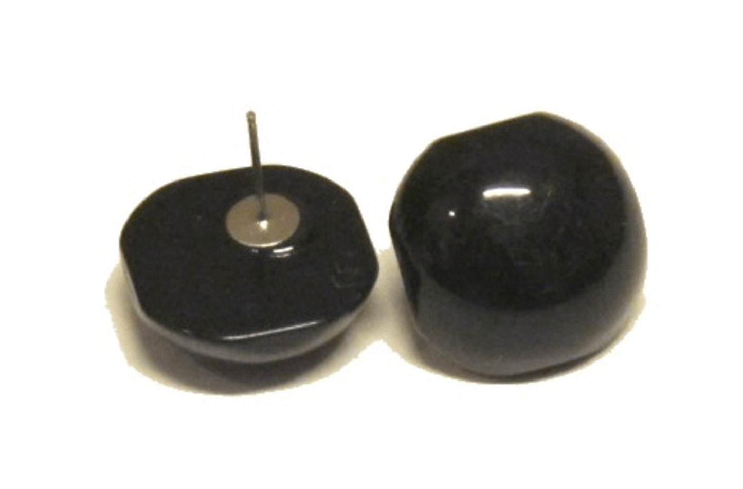 Black stud earrings