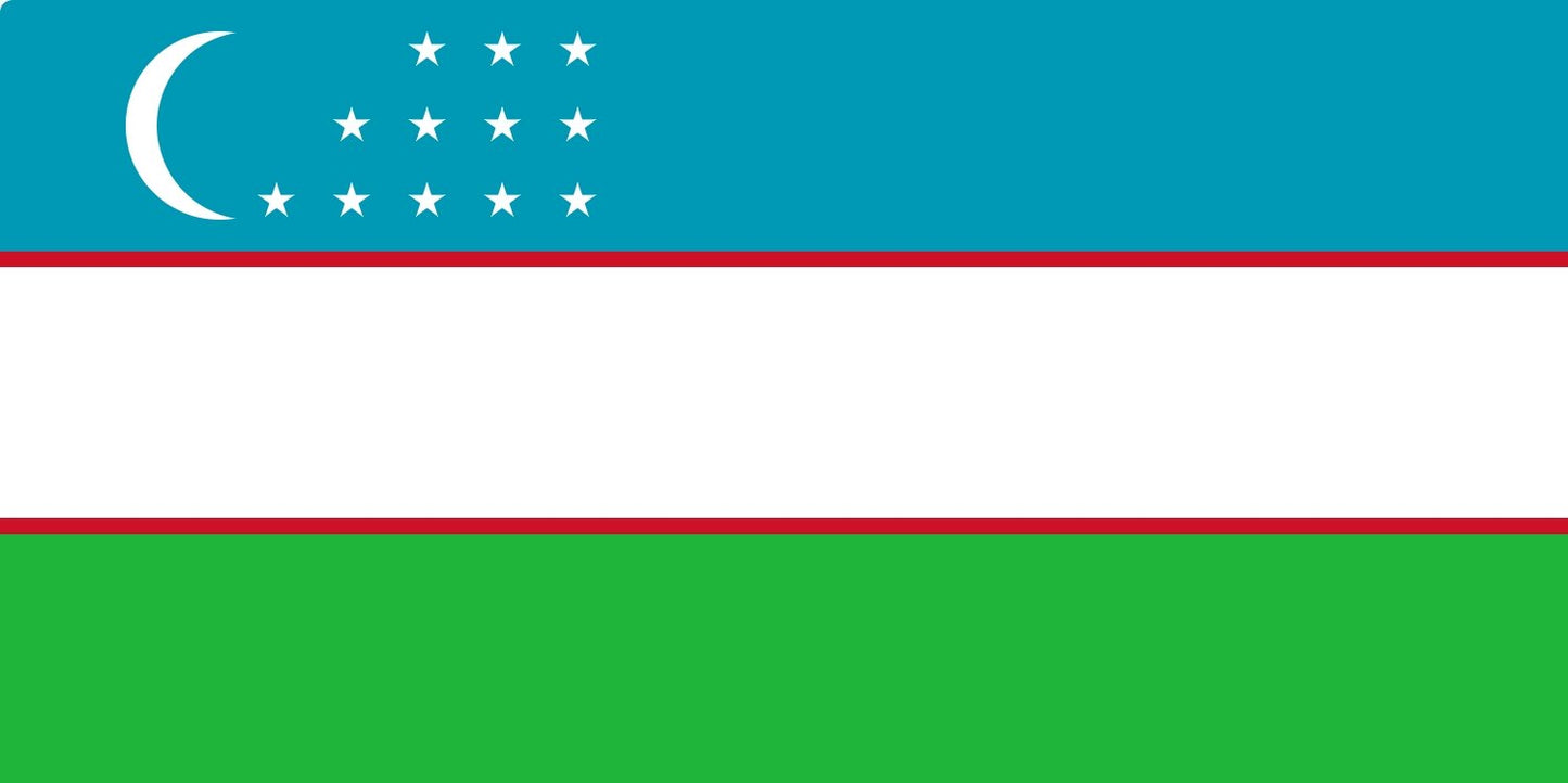 Uzbekistan flagga – produktbild – Hiprock