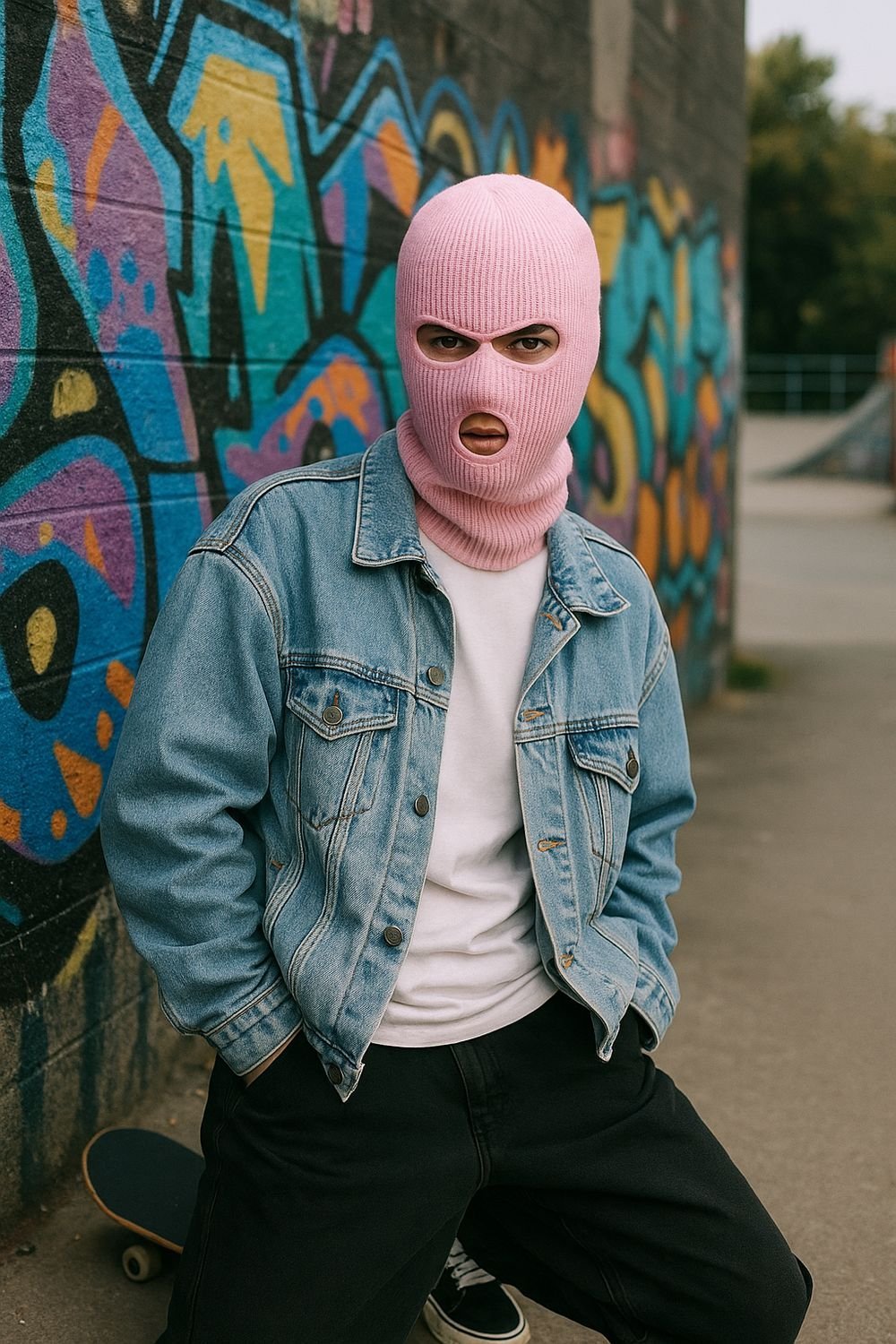 Rånarluva – Stickad Balaclava med Attityd