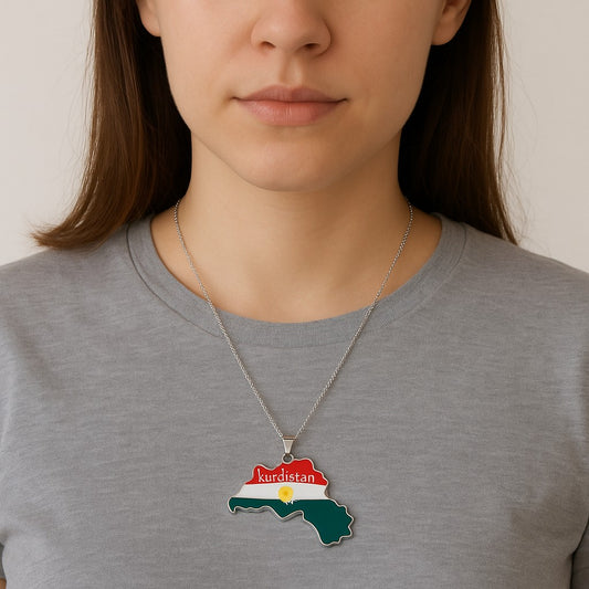 Halsband Kurdistan – Silverfärgad