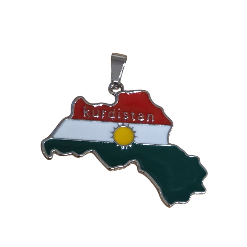 Halsband Kurdistan – Silverfärgad