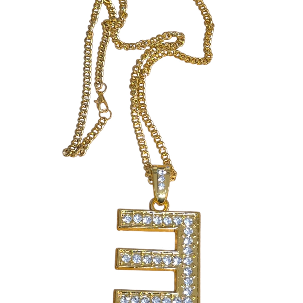 Guldfärgad halsband med Eminem-hänge