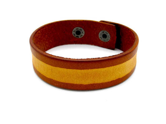 Ljusbrun läderarmband