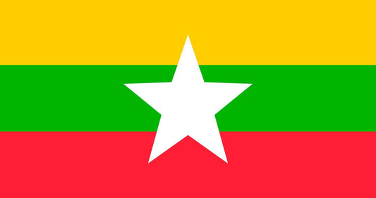 Myanmar flagga –  produktbild – Hiprock