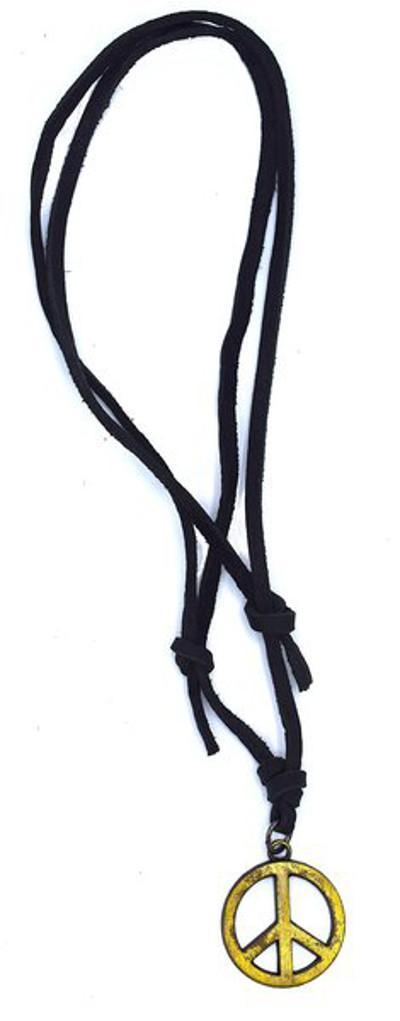 Peace läderhalsband