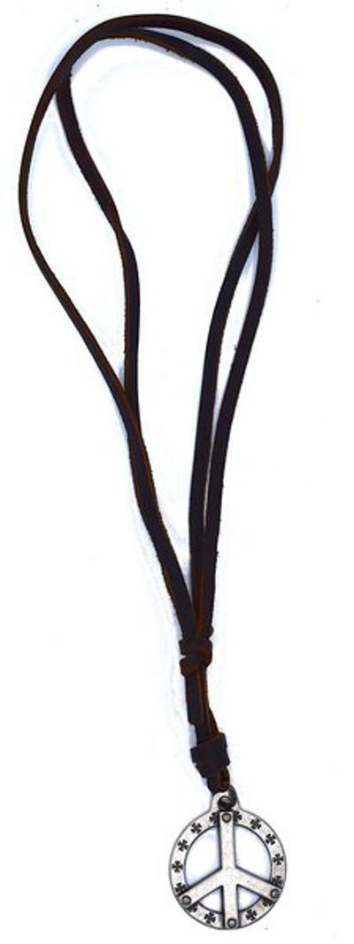 Peace läderhalsband