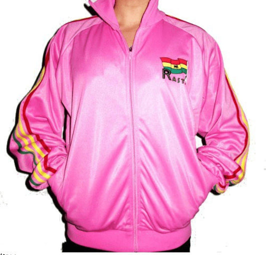 Rasta pusero Vetoketju - Pinkki Rasta printillä