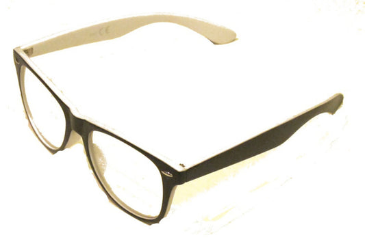 Retro CLEAR GLASÖGON- SVART/VIT