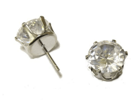 Pyöreät korvakorut valkoisella kivellä