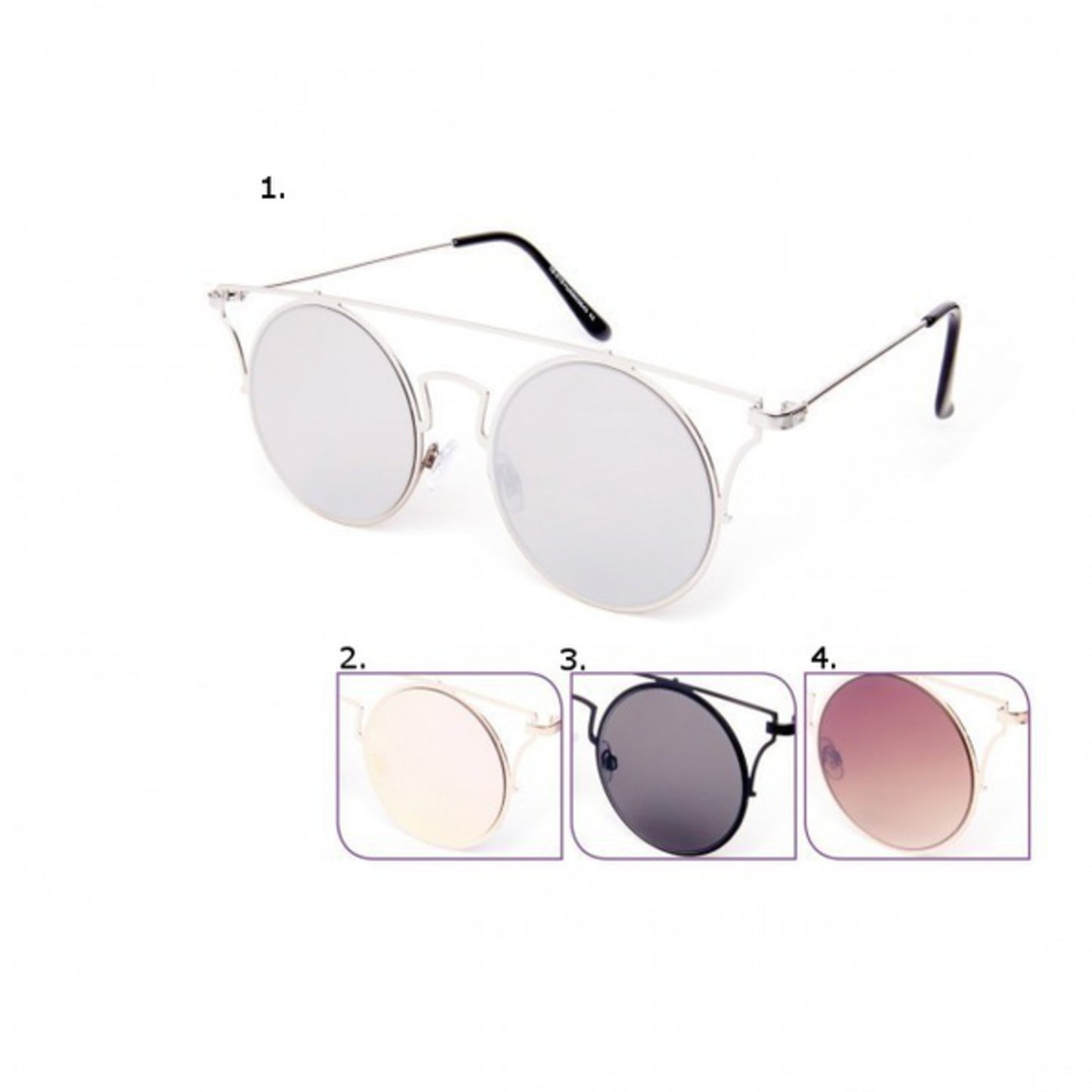 Round sunglasses with frame