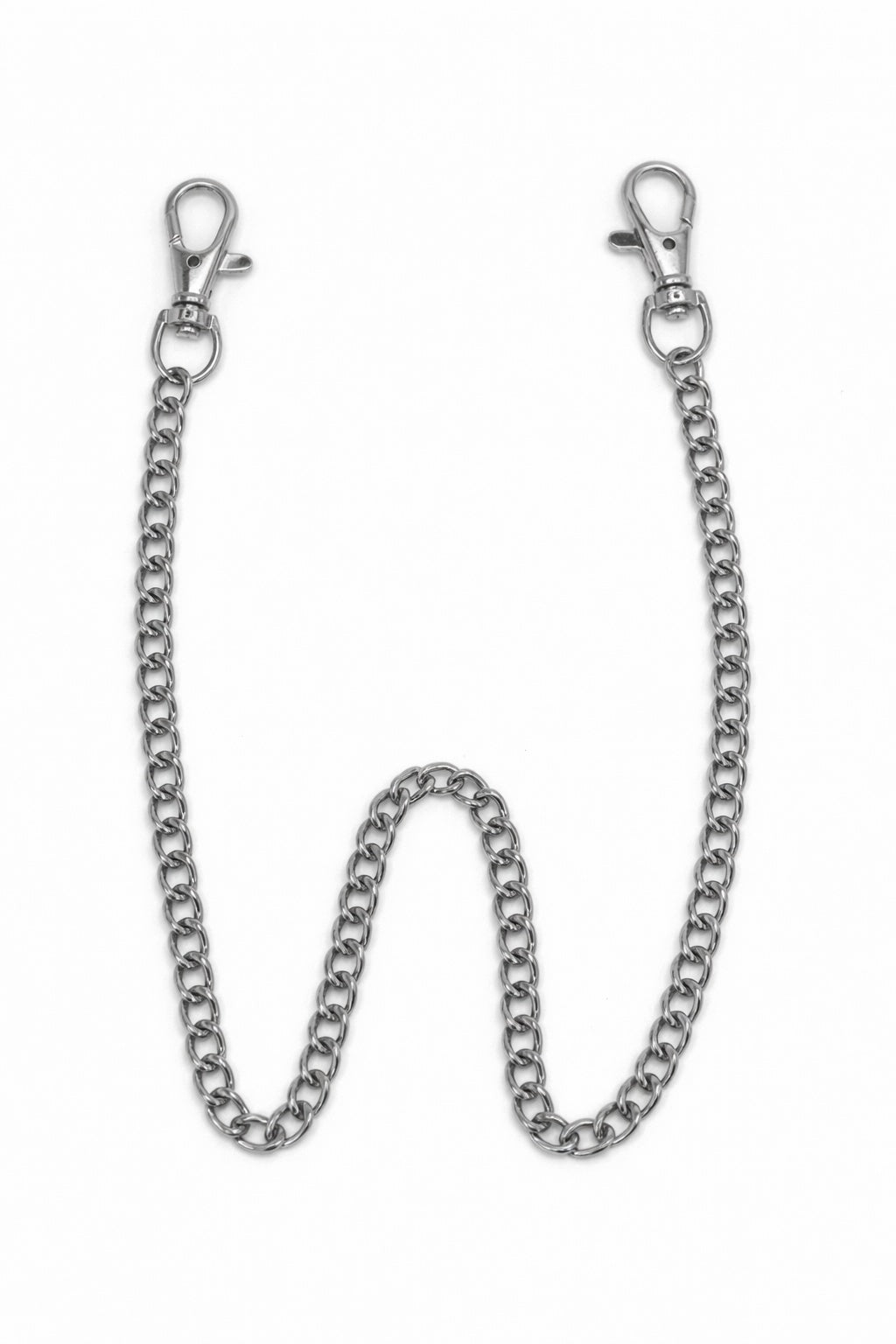 Silverfärgad byxkedja med karbinhakar - Hiprock 