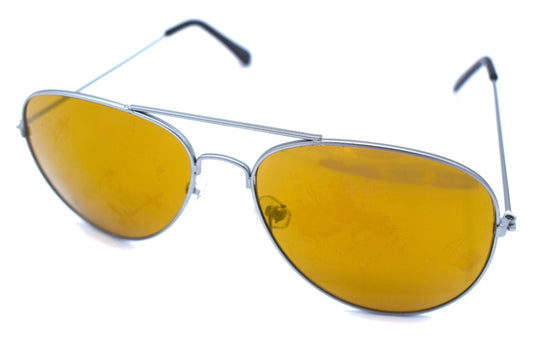 Silverfärgade Pilot solglasögon - Gold