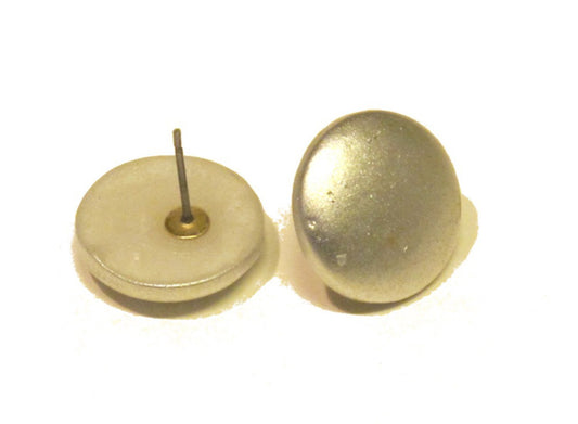 Silver colored stud earrings