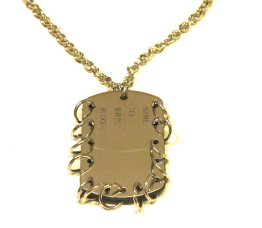 Silverfärgad halsband Dog Tag