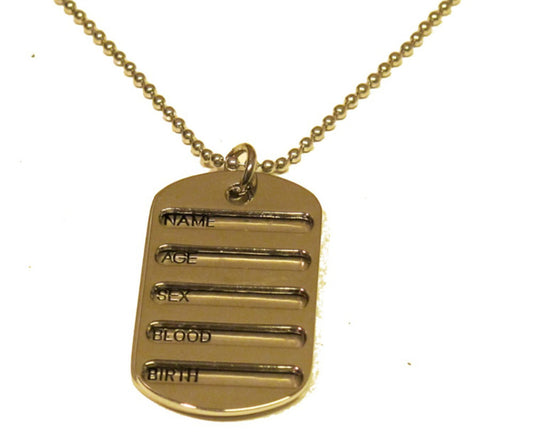 Silverfärgad halsband Dog Tag