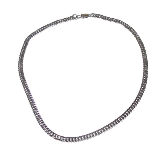 Silverfärgad kedjehalsband stål