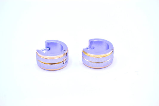 Silver och guldfärgade ringörhängen –  produktbild – Hiprock