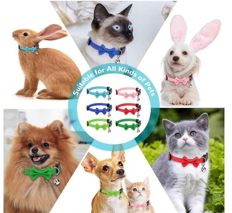 Röd Söta Katt-Halsband med Fluga och Bjällra - Justerbara och Bekväma