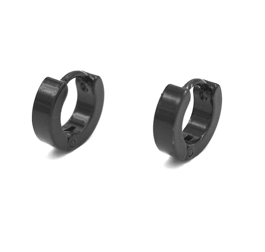 Svarta ringörhängen - små