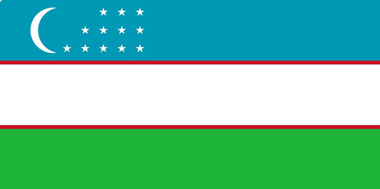 Uzbekistan flagga –  produktbild – Hiprock