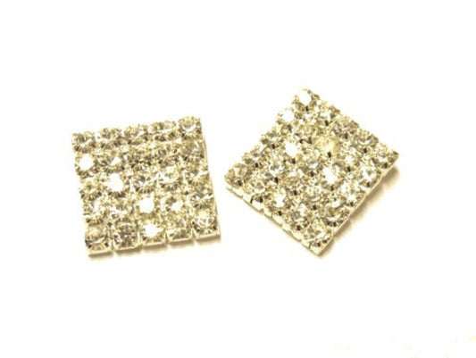 Earrings - Iced Square